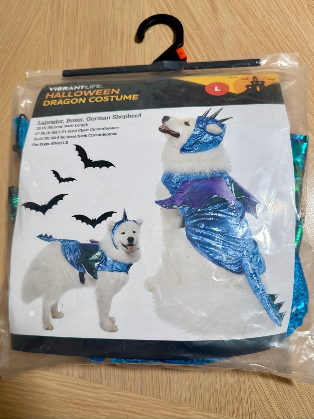 Blue Dragon Pet Costume for Dogs - Large